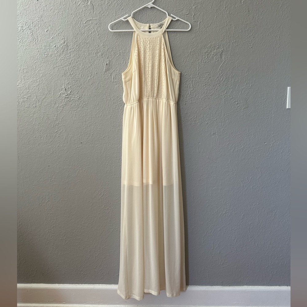 Beautiful off white maxi dress with beading